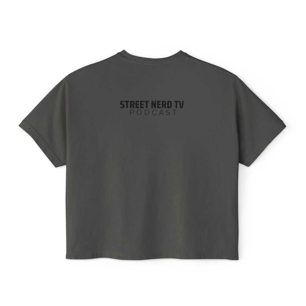 Street Nerd TV Women's Boxy Tee, Casual Graphic Tee, Comfy Summer Top, Gift for Podcast Fans, Relaxed Fit T-Shirt