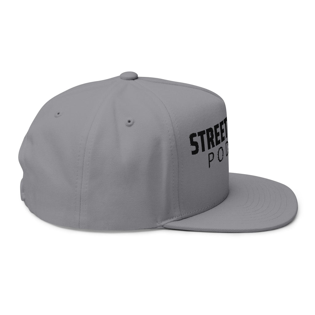 Street Nerd TV Podcast Flat Bill Cap — Embroidered Logo Snapback