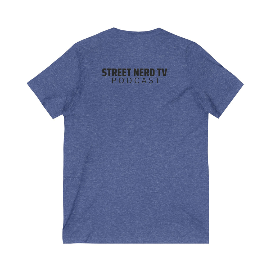 Street Nerd TV Unisex V-Neck Tee, Podcast Merchandise, Casual Wear, Unique Graphic T-Shirt, Gift for Fans, Everyday Comfort