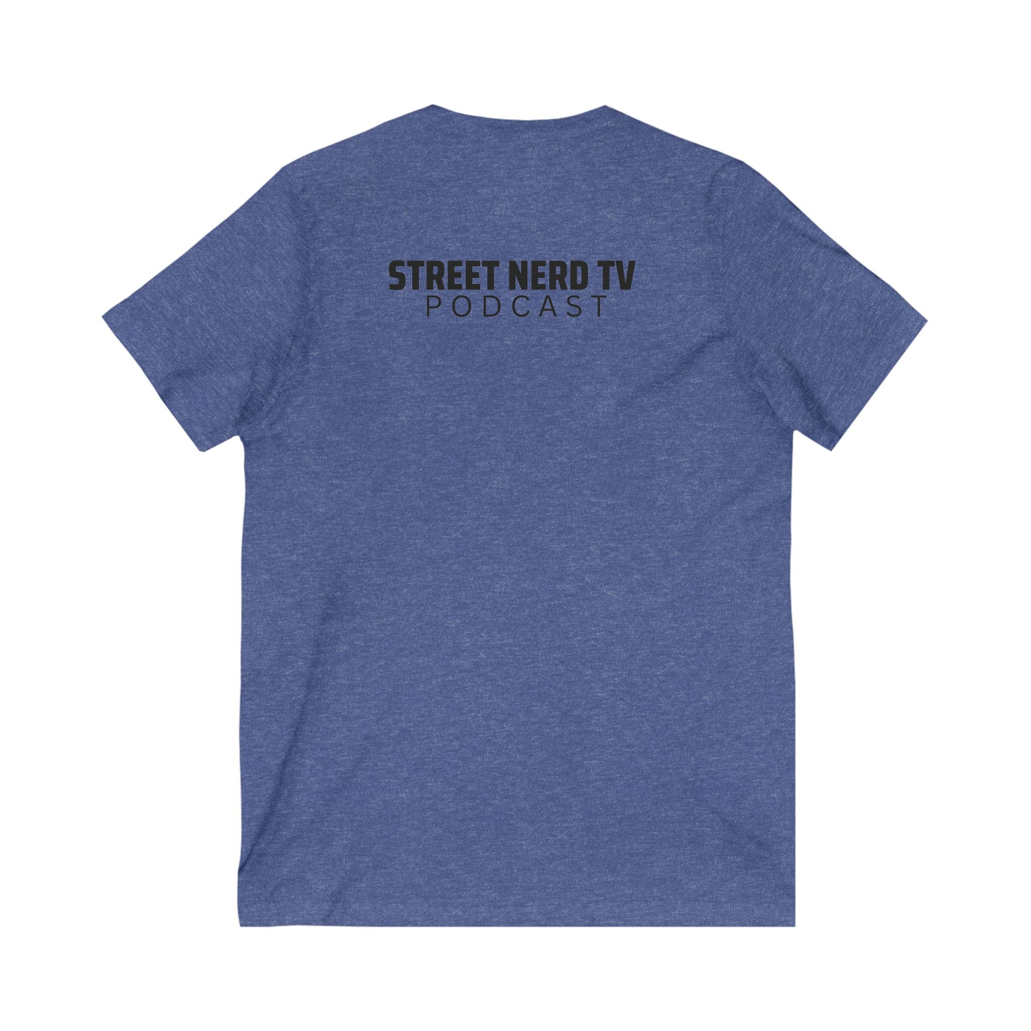 Street Nerd TV Unisex V-Neck Tee, Podcast Merchandise, Casual Wear, Unique Graphic T-Shirt, Gift for Fans, Everyday Comfort