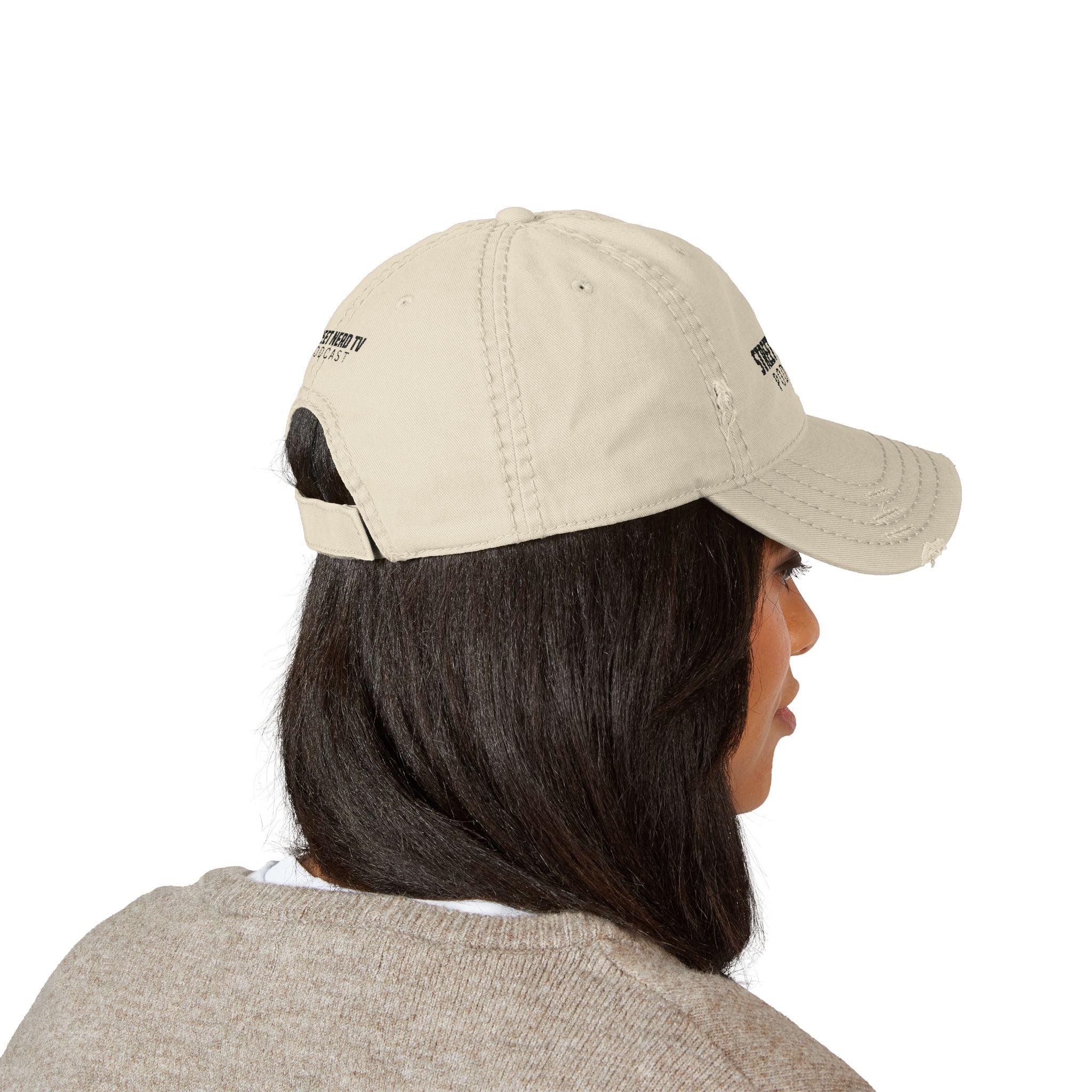 Embroidered Distressed Dad Hat - Casual Style, Unique Gift, Outdoor Accessory, Trendy Headwear, Podcast Merchandise