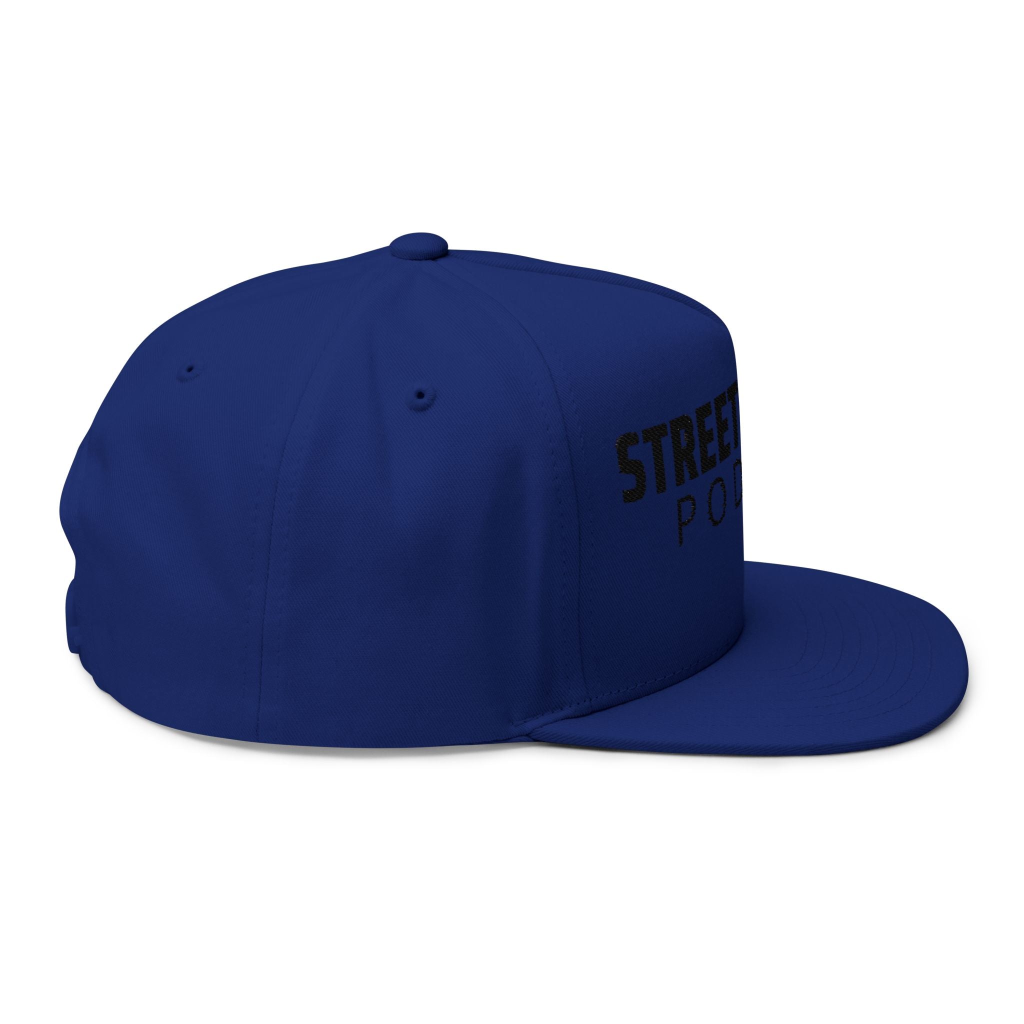 Street Nerd TV Podcast Flat Bill Cap — Embroidered Logo Snapback