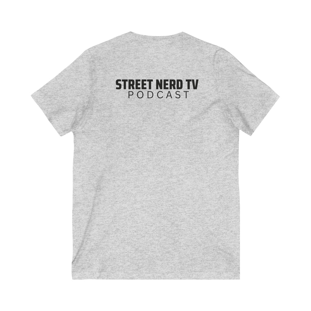 Street Nerd TV V-Neck Tee, Casual Graphic Tee, Podcast Merchandise, Gift for Fans, Comfortable Everyday Wear