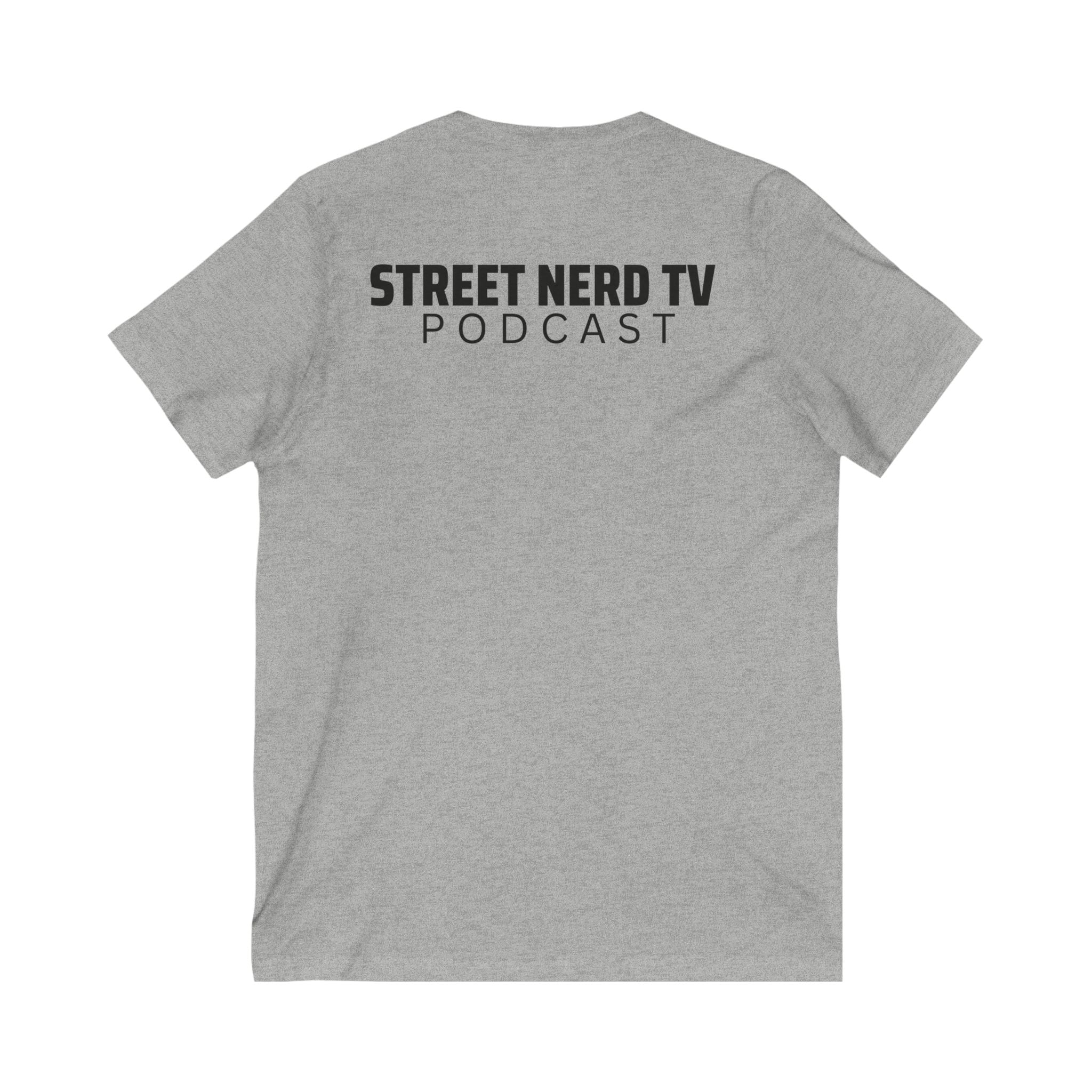 Street Nerd TV Podcast V-Neck Tee, Unisex Shirt, Casual Wear, Gift for Podcasters, Streetwear