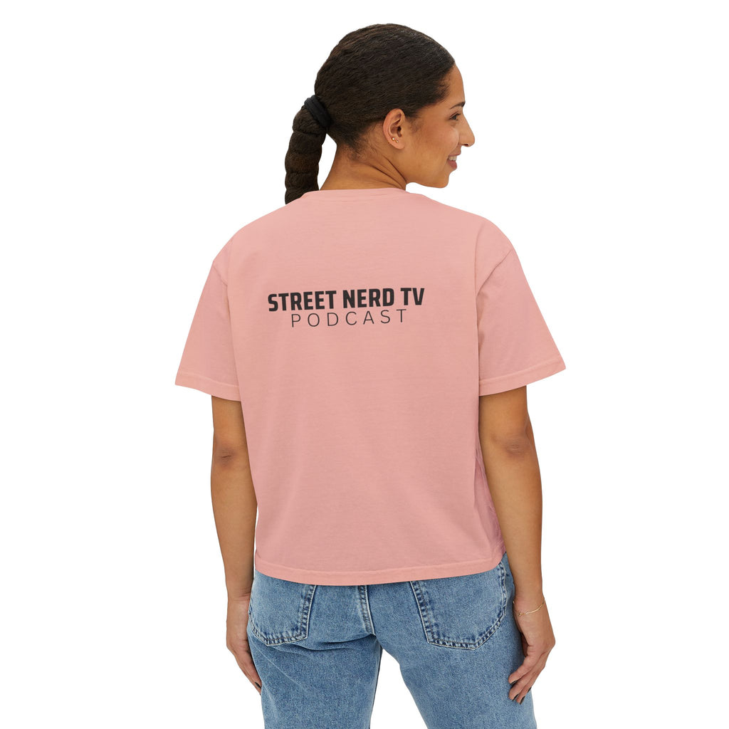 Street Nerd Boxy Tee | Cute Casual Tee for Podcast Lovers, Streetwear Shirt, Gift for Fans, Comfortable Everyday Wear
