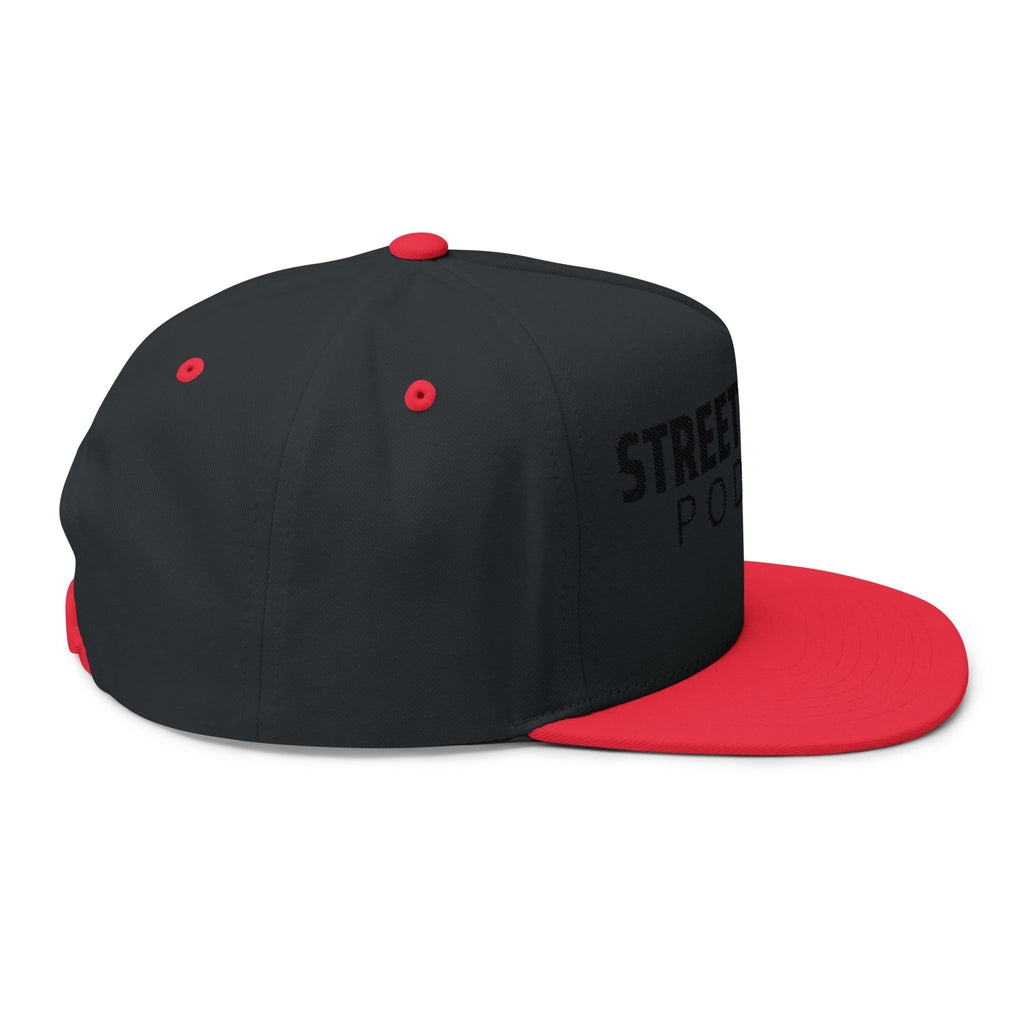 Street Nerd TV Podcast Flat Bill Cap — Embroidered Logo Snapback
