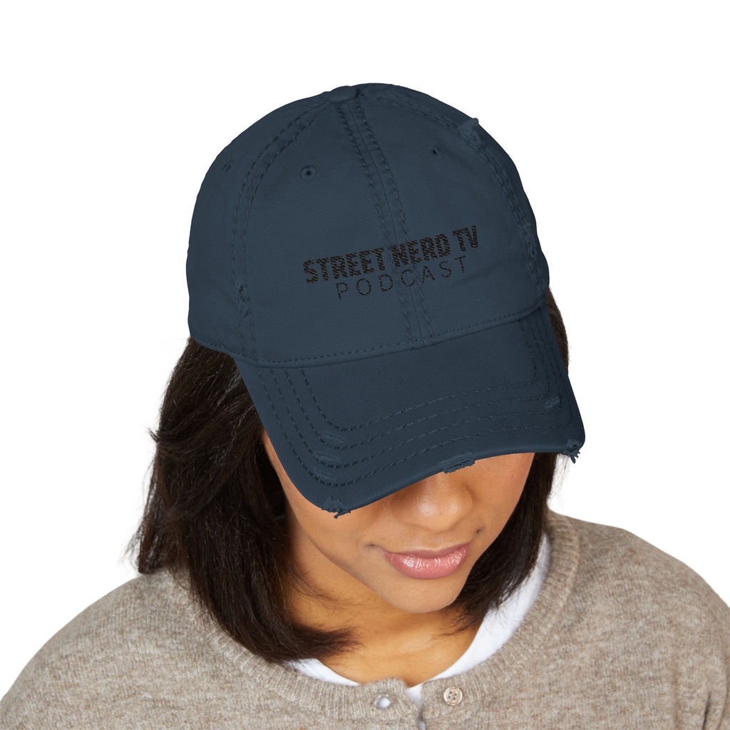 Embroidered Distressed Dad Hat - Casual Style, Unique Gift, Outdoor Accessory, Trendy Headwear, Podcast Merchandise