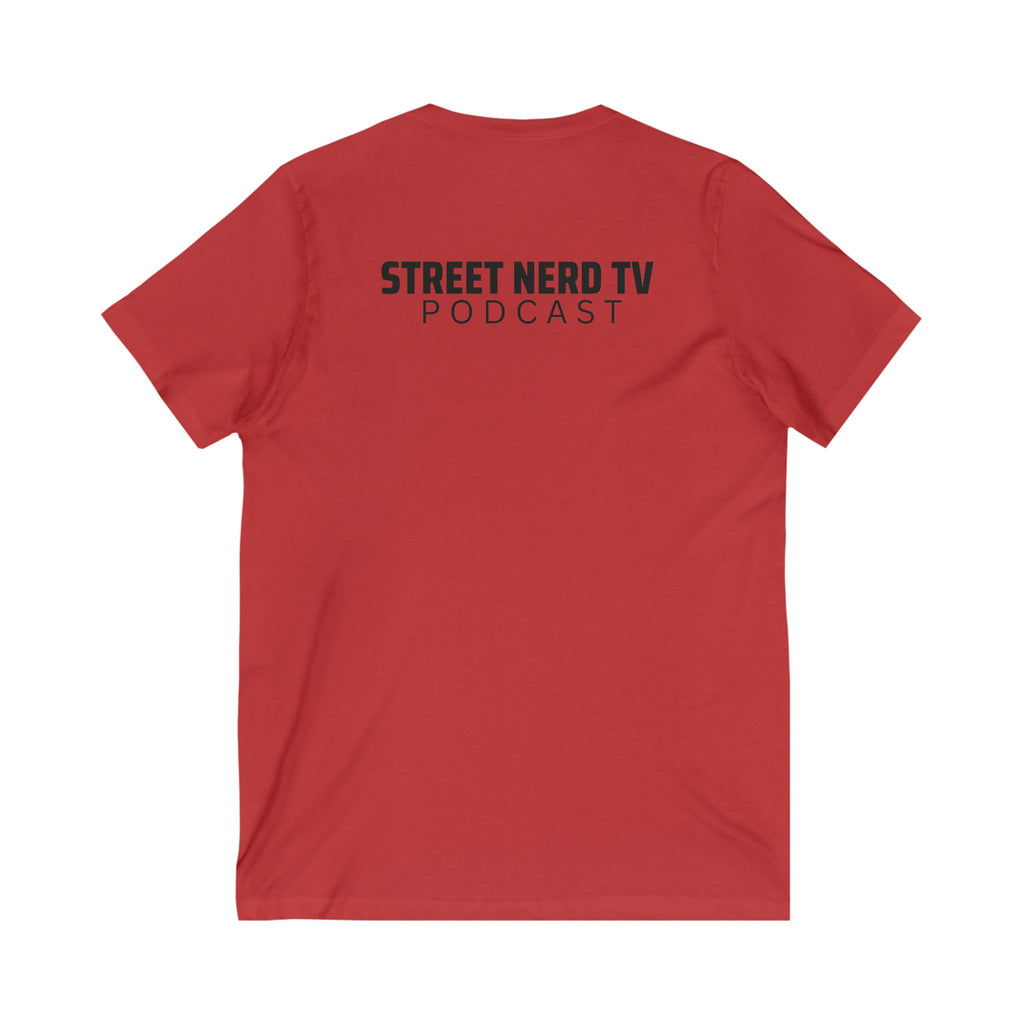 Street Nerd TV V-Neck Tee, Casual Graphic Tee, Podcast Merchandise, Gift for Fans, Comfortable Everyday Wear