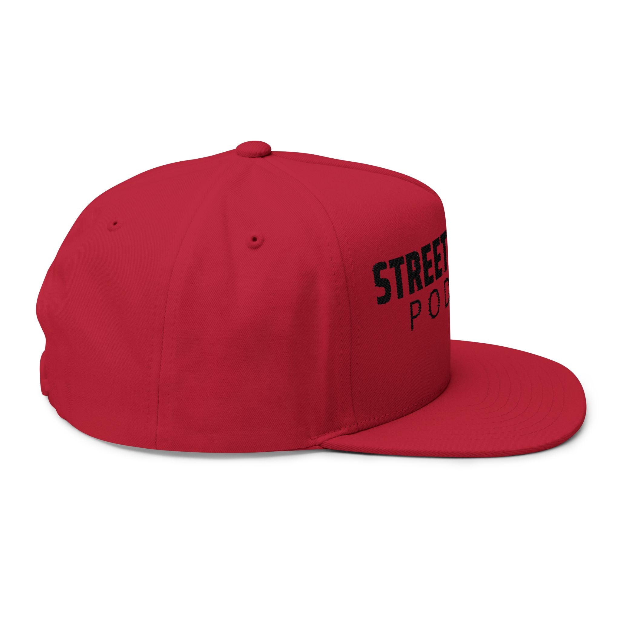 Street Nerd TV Podcast Flat Bill Cap — Embroidered Logo Snapback