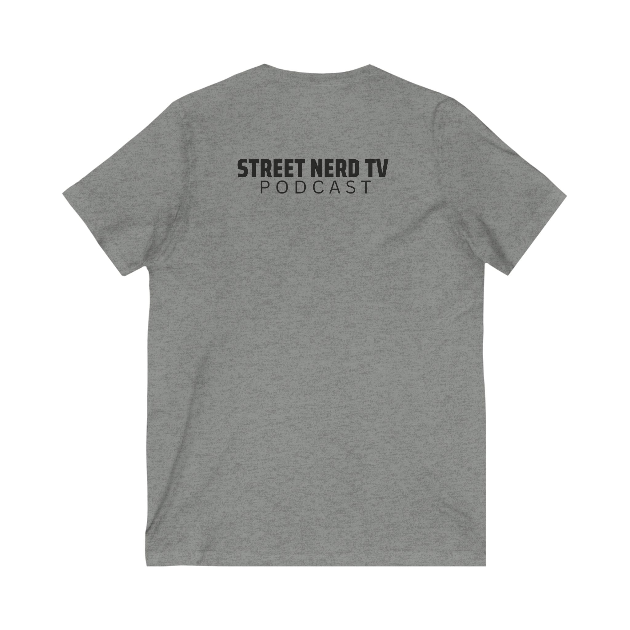 Street Nerd TV Unisex V-Neck Tee, Podcast Merchandise, Casual Wear, Unique Graphic T-Shirt, Gift for Fans, Everyday Comfort