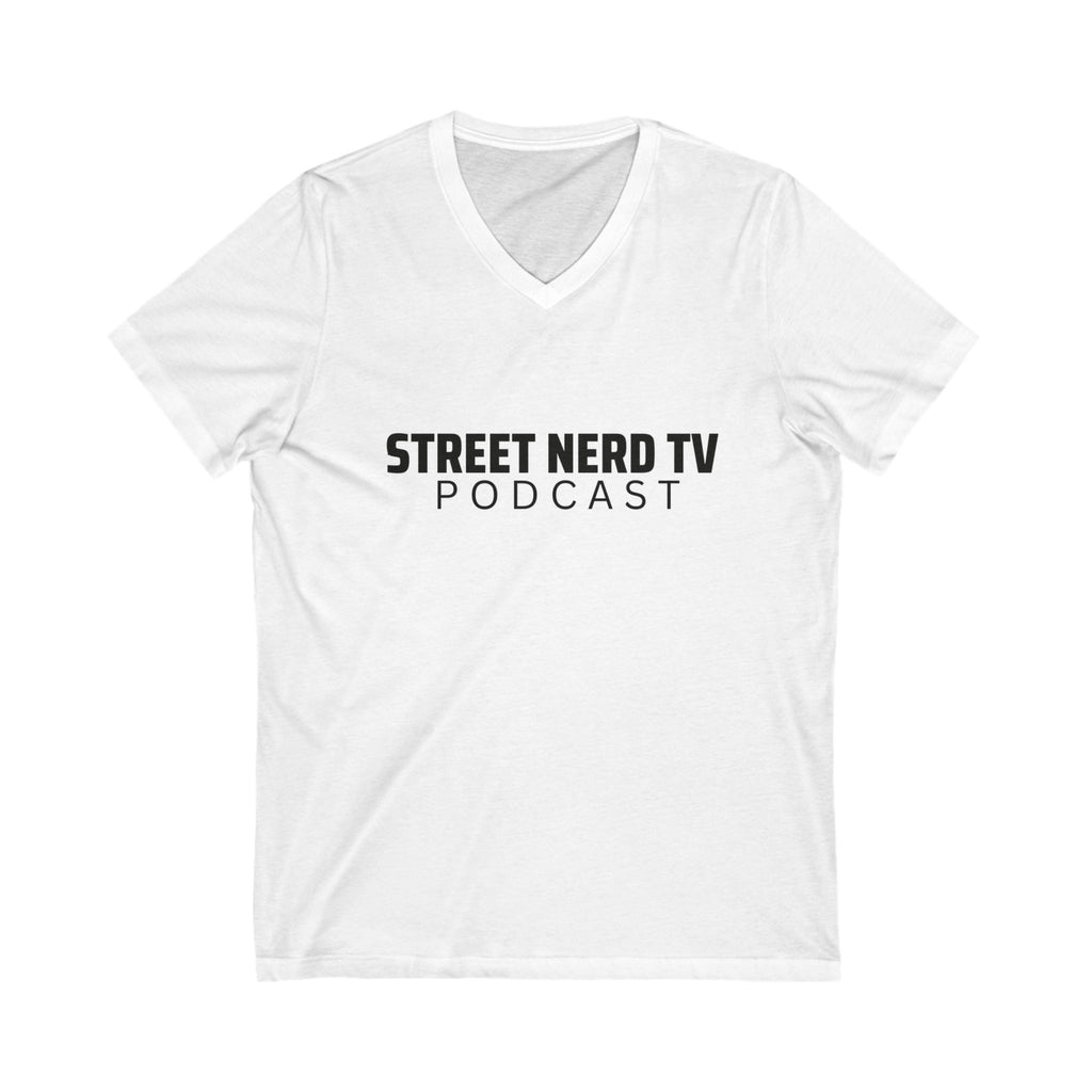 Street Nerd TV Podcast V-Neck Tee, Unisex Shirt, Casual Wear, Gift for Podcasters, Streetwear