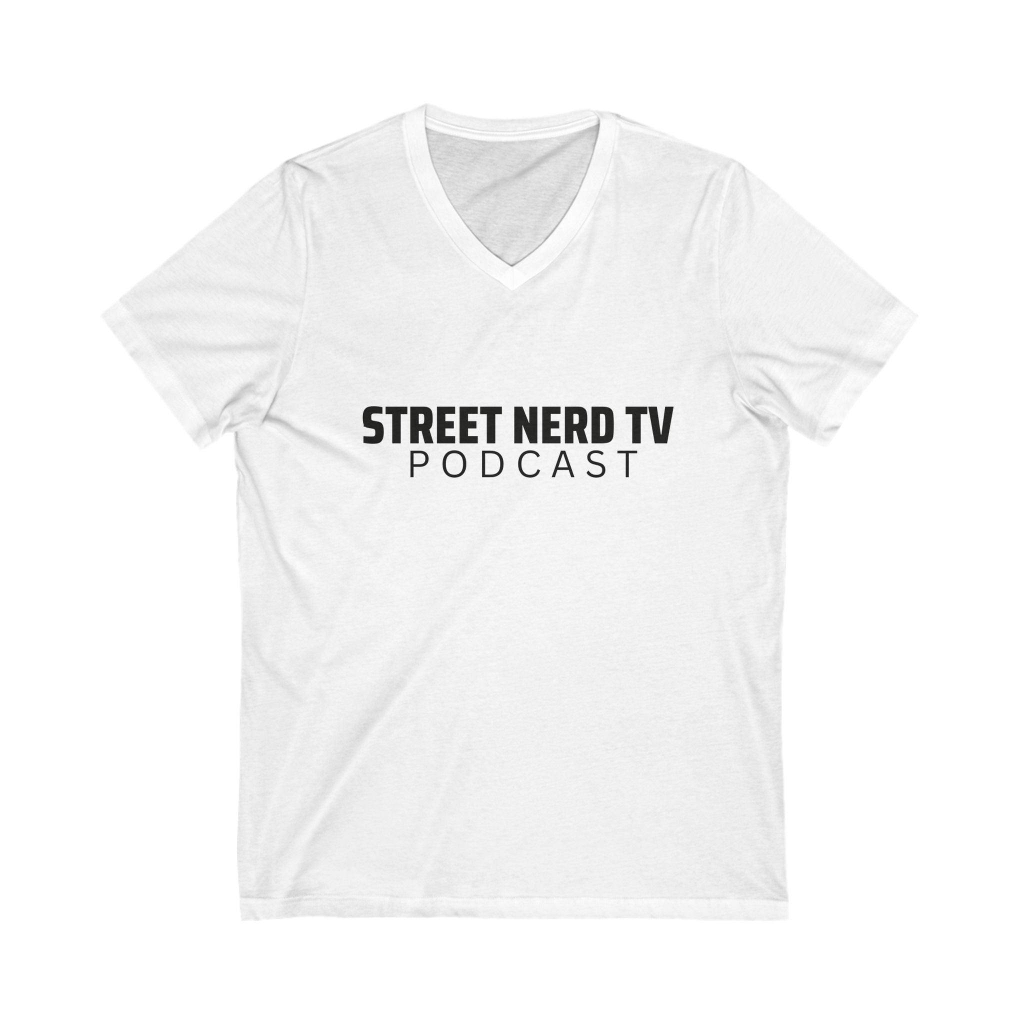 Street Nerd TV Podcast V-Neck Tee, Unisex Shirt, Casual Wear, Gift for Podcasters, Streetwear