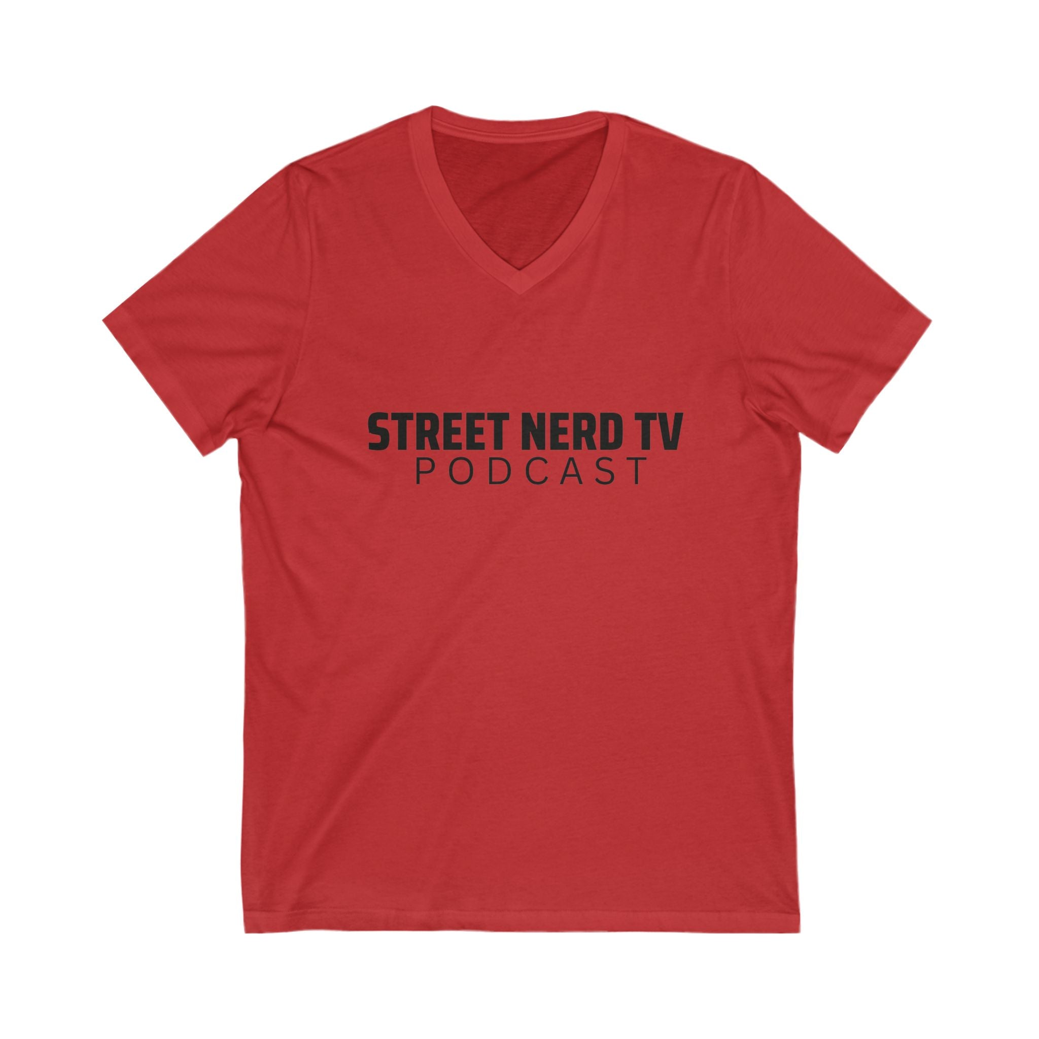 Street Nerd TV Podcast V-Neck Tee, Unisex Shirt, Casual Wear, Gift for Podcasters, Streetwear