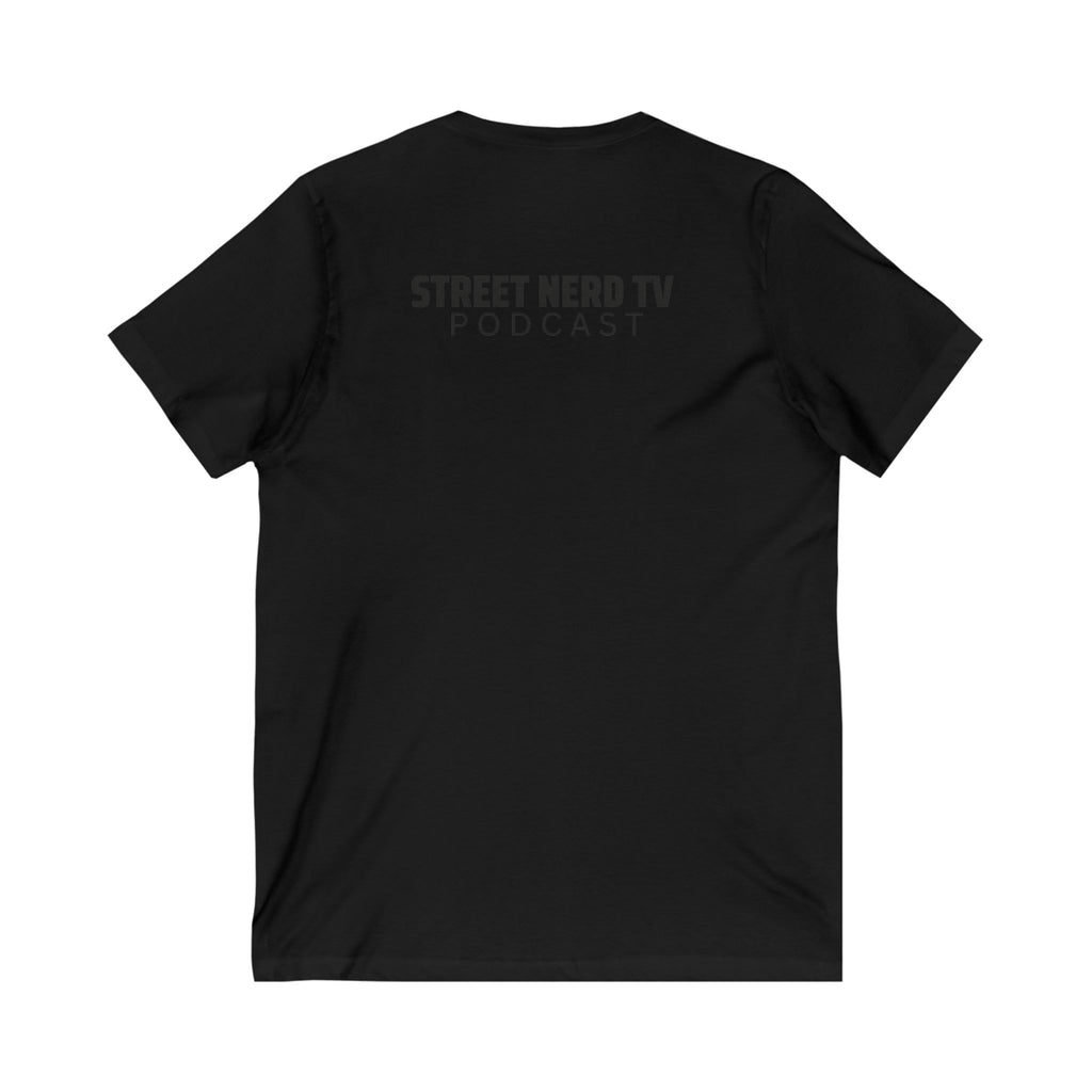 Street Nerd TV Unisex V-Neck Tee, Podcast Merchandise, Casual Wear, Unique Graphic T-Shirt, Gift for Fans, Everyday Comfort