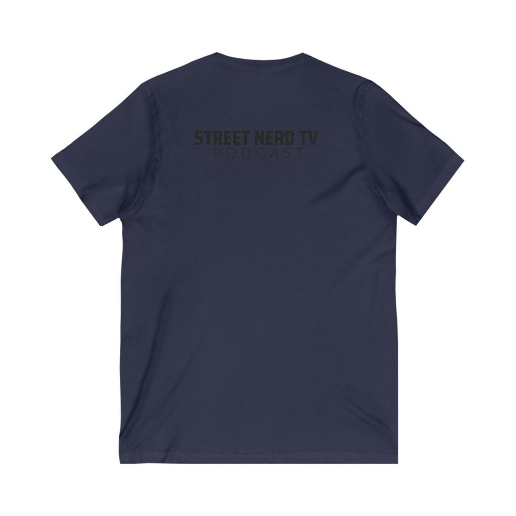Street Nerd TV Unisex V-Neck Tee, Podcast Merchandise, Casual Wear, Unique Graphic T-Shirt, Gift for Fans, Everyday Comfort