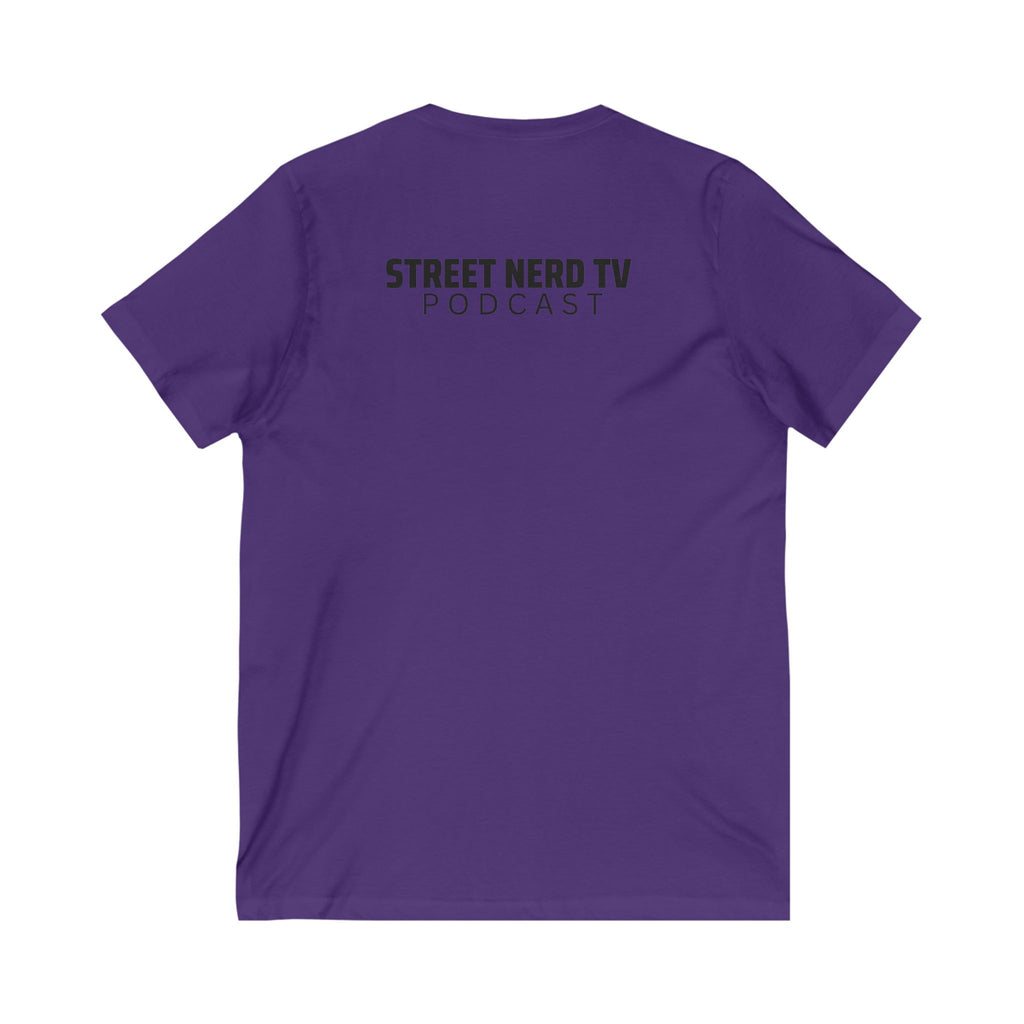 Street Nerd TV Unisex V-Neck Tee, Podcast Merchandise, Casual Wear, Unique Graphic T-Shirt, Gift for Fans, Everyday Comfort