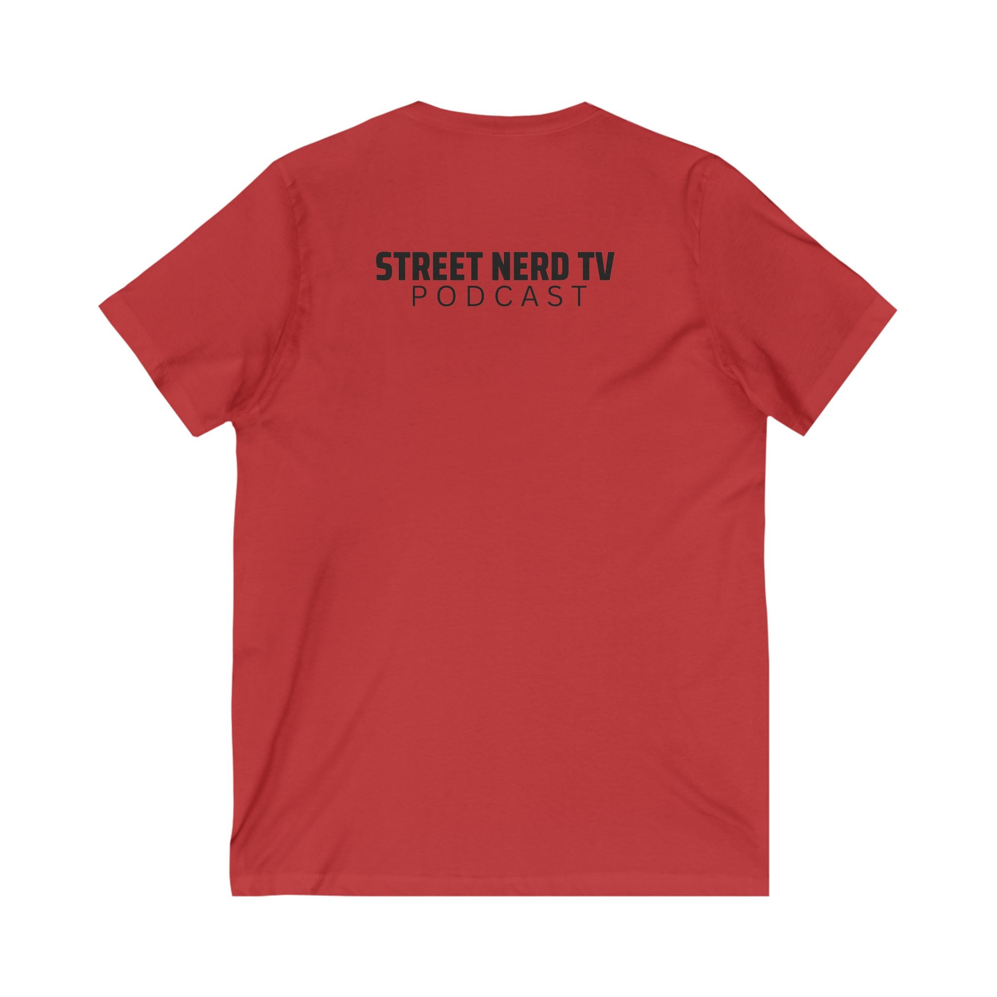 Street Nerd TV Unisex V-Neck Tee, Podcast Merchandise, Casual Wear, Unique Graphic T-Shirt, Gift for Fans, Everyday Comfort